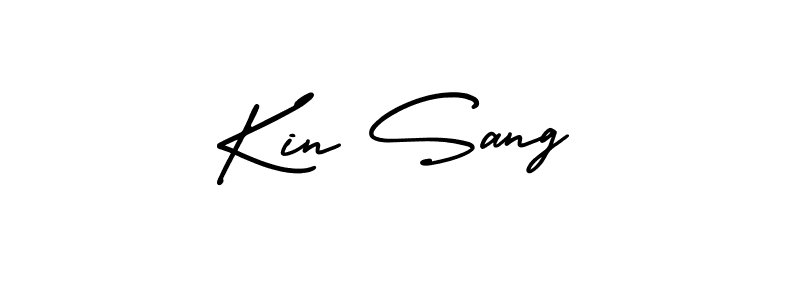 How to Draw Kin Sang signature style? AmerikaSignatureDemo-Regular is a latest design signature styles for name Kin Sang. Kin Sang signature style 3 images and pictures png