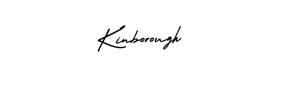 You should practise on your own different ways (AmerikaSignatureDemo-Regular) to write your name (Kinborough) in signature. don't let someone else do it for you. Kinborough signature style 3 images and pictures png