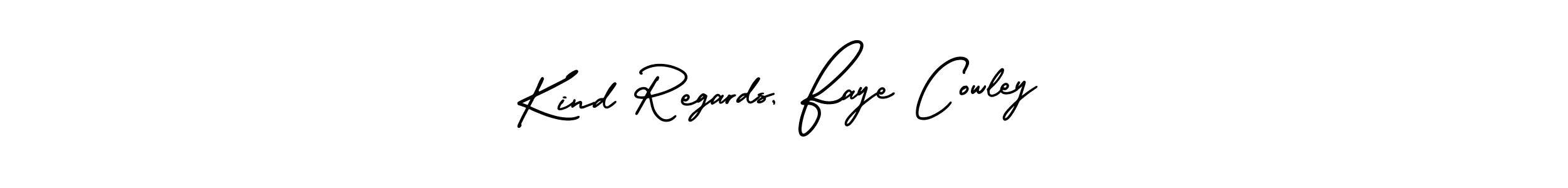 Design your own signature with our free online signature maker. With this signature software, you can create a handwritten (AmerikaSignatureDemo-Regular) signature for name Kind Regards, Faye Cowley. Kind Regards, Faye Cowley signature style 3 images and pictures png