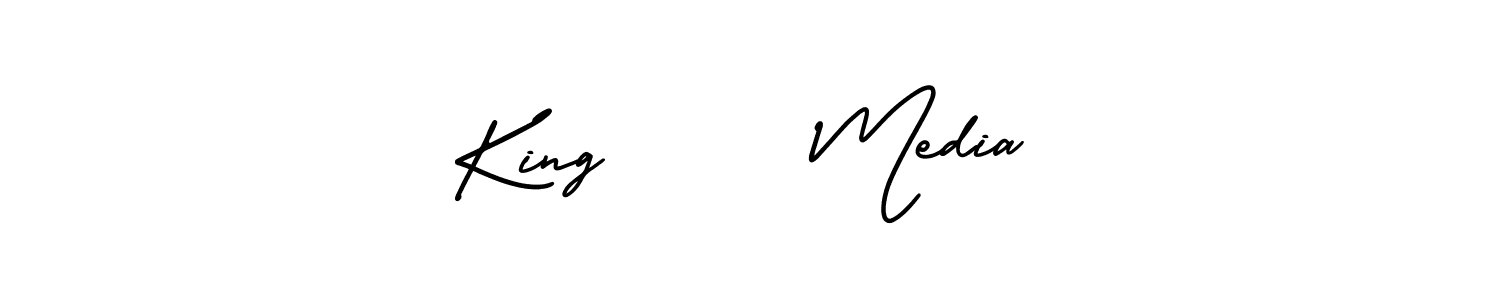 Also we have King      Media name is the best signature style. Create professional handwritten signature collection using AmerikaSignatureDemo-Regular autograph style. King      Media signature style 3 images and pictures png