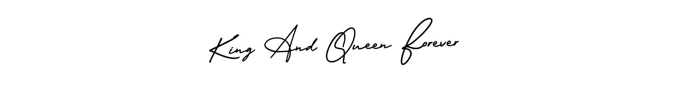 Also we have King And Queen Forever name is the best signature style. Create professional handwritten signature collection using AmerikaSignatureDemo-Regular autograph style. King And Queen Forever signature style 3 images and pictures png