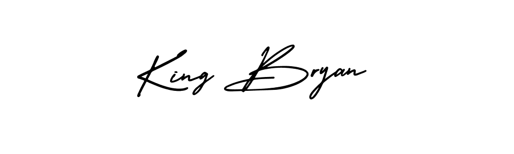 Design your own signature with our free online signature maker. With this signature software, you can create a handwritten (AmerikaSignatureDemo-Regular) signature for name King Bryan. King Bryan signature style 3 images and pictures png