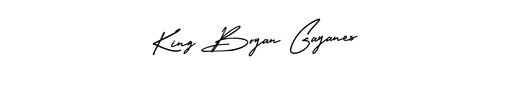 How to make King Bryan Gayanes name signature. Use AmerikaSignatureDemo-Regular style for creating short signs online. This is the latest handwritten sign. King Bryan Gayanes signature style 3 images and pictures png