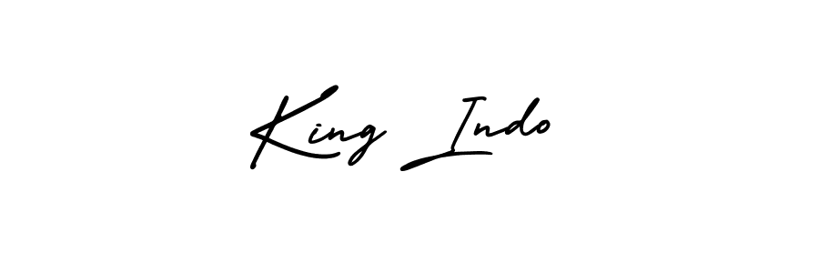 Also we have King Indo name is the best signature style. Create professional handwritten signature collection using AmerikaSignatureDemo-Regular autograph style. King Indo signature style 3 images and pictures png