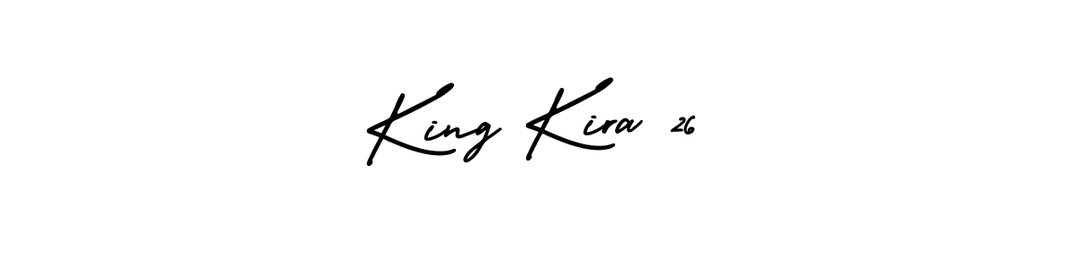 How to make King Kira 26 name signature. Use AmerikaSignatureDemo-Regular style for creating short signs online. This is the latest handwritten sign. King Kira 26 signature style 3 images and pictures png