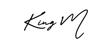 It looks like you need a new signature style for name King M. Design unique handwritten (AmerikaSignatureDemo-Regular) signature with our free signature maker in just a few clicks. King M signature style 3 images and pictures png
