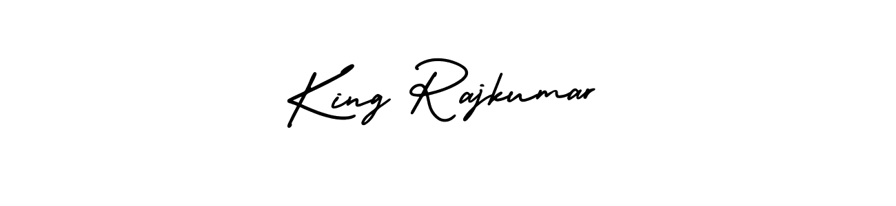 King Rajkumar stylish signature style. Best Handwritten Sign (AmerikaSignatureDemo-Regular) for my name. Handwritten Signature Collection Ideas for my name King Rajkumar. King Rajkumar signature style 3 images and pictures png