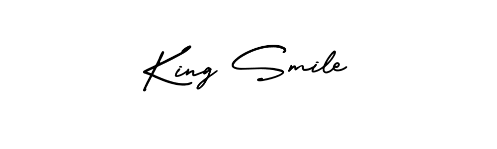 Also we have King Smile name is the best signature style. Create professional handwritten signature collection using AmerikaSignatureDemo-Regular autograph style. King Smile signature style 3 images and pictures png