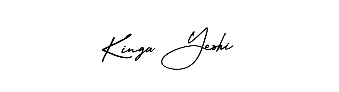 Also we have Kinga Yeshi name is the best signature style. Create professional handwritten signature collection using AmerikaSignatureDemo-Regular autograph style. Kinga Yeshi signature style 3 images and pictures png