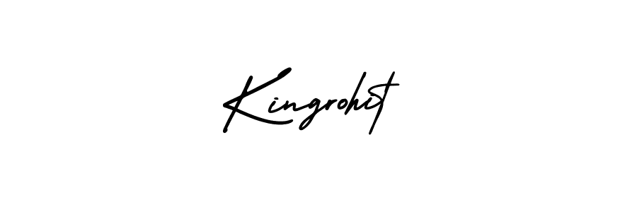 Kingrohit stylish signature style. Best Handwritten Sign (AmerikaSignatureDemo-Regular) for my name. Handwritten Signature Collection Ideas for my name Kingrohit. Kingrohit signature style 3 images and pictures png