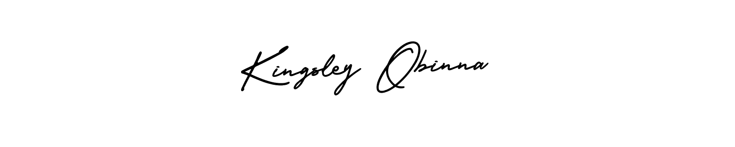 How to make Kingsley Obinna name signature. Use AmerikaSignatureDemo-Regular style for creating short signs online. This is the latest handwritten sign. Kingsley Obinna signature style 3 images and pictures png
