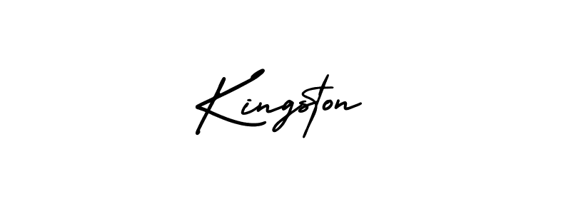 Kingston stylish signature style. Best Handwritten Sign (AmerikaSignatureDemo-Regular) for my name. Handwritten Signature Collection Ideas for my name Kingston. Kingston signature style 3 images and pictures png