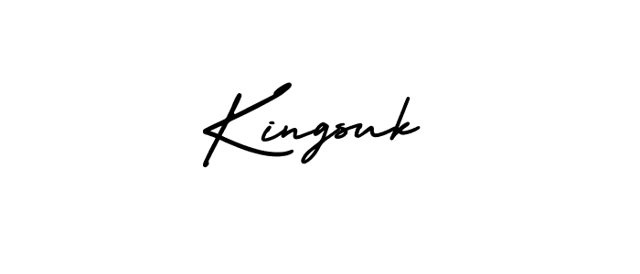 Design your own signature with our free online signature maker. With this signature software, you can create a handwritten (AmerikaSignatureDemo-Regular) signature for name Kingsuk. Kingsuk signature style 3 images and pictures png