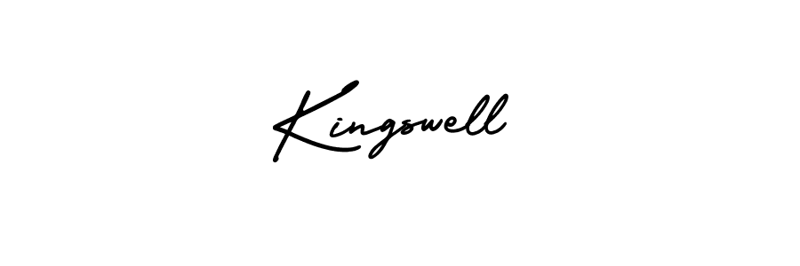 How to Draw Kingswell signature style? AmerikaSignatureDemo-Regular is a latest design signature styles for name Kingswell. Kingswell signature style 3 images and pictures png