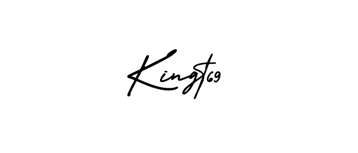 Use a signature maker to create a handwritten signature online. With this signature software, you can design (AmerikaSignatureDemo-Regular) your own signature for name Kingt69. Kingt69 signature style 3 images and pictures png