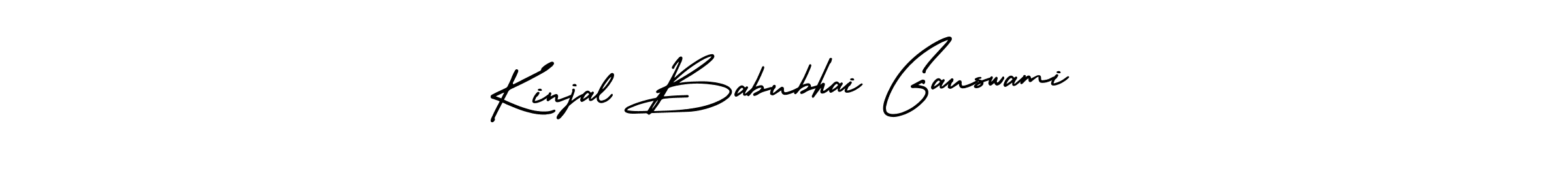 Kinjal Babubhai Gauswami stylish signature style. Best Handwritten Sign (AmerikaSignatureDemo-Regular) for my name. Handwritten Signature Collection Ideas for my name Kinjal Babubhai Gauswami. Kinjal Babubhai Gauswami signature style 3 images and pictures png