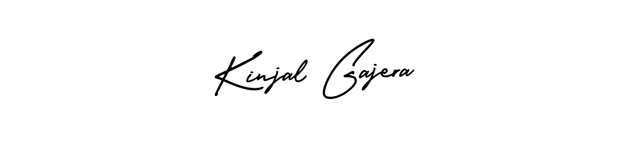 How to make Kinjal Gajera signature? AmerikaSignatureDemo-Regular is a professional autograph style. Create handwritten signature for Kinjal Gajera name. Kinjal Gajera signature style 3 images and pictures png