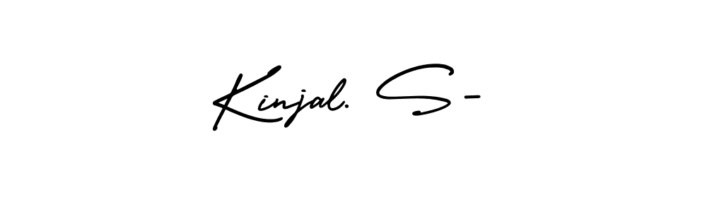 The best way (AmerikaSignatureDemo-Regular) to make a short signature is to pick only two or three words in your name. The name Kinjal. S- include a total of six letters. For converting this name. Kinjal. S- signature style 3 images and pictures png