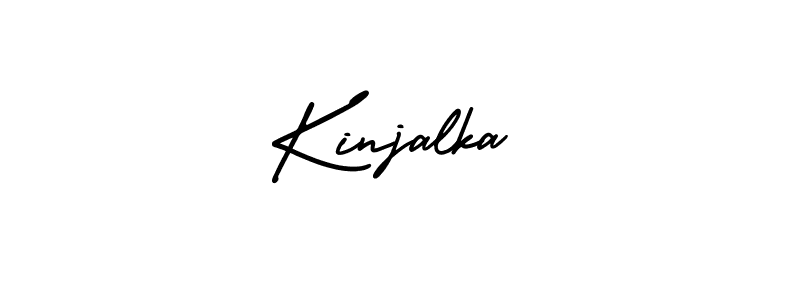 Kinjalka stylish signature style. Best Handwritten Sign (AmerikaSignatureDemo-Regular) for my name. Handwritten Signature Collection Ideas for my name Kinjalka. Kinjalka signature style 3 images and pictures png