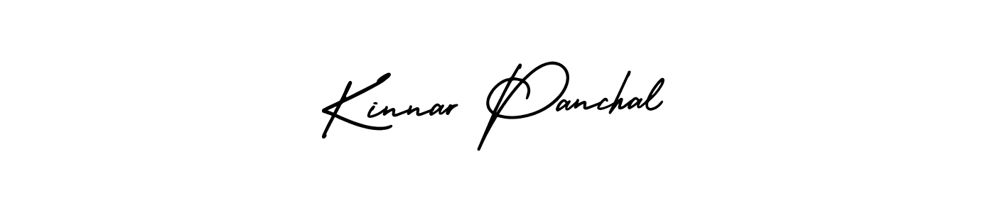 You should practise on your own different ways (AmerikaSignatureDemo-Regular) to write your name (Kinnar Panchal) in signature. don't let someone else do it for you. Kinnar Panchal signature style 3 images and pictures png