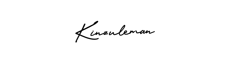 How to make Kinzuleman name signature. Use AmerikaSignatureDemo-Regular style for creating short signs online. This is the latest handwritten sign. Kinzuleman signature style 3 images and pictures png