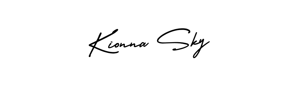 Make a beautiful signature design for name Kionna Sky. With this signature (AmerikaSignatureDemo-Regular) style, you can create a handwritten signature for free. Kionna Sky signature style 3 images and pictures png