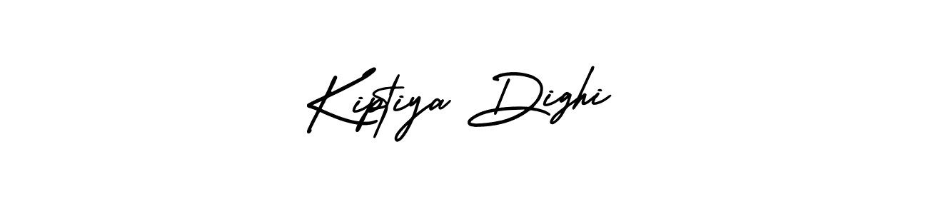 You should practise on your own different ways (AmerikaSignatureDemo-Regular) to write your name (Kiptiya Dighi) in signature. don't let someone else do it for you. Kiptiya Dighi signature style 3 images and pictures png