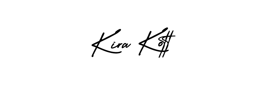 You should practise on your own different ways (AmerikaSignatureDemo-Regular) to write your name (Kira Kott) in signature. don't let someone else do it for you. Kira Kott signature style 3 images and pictures png