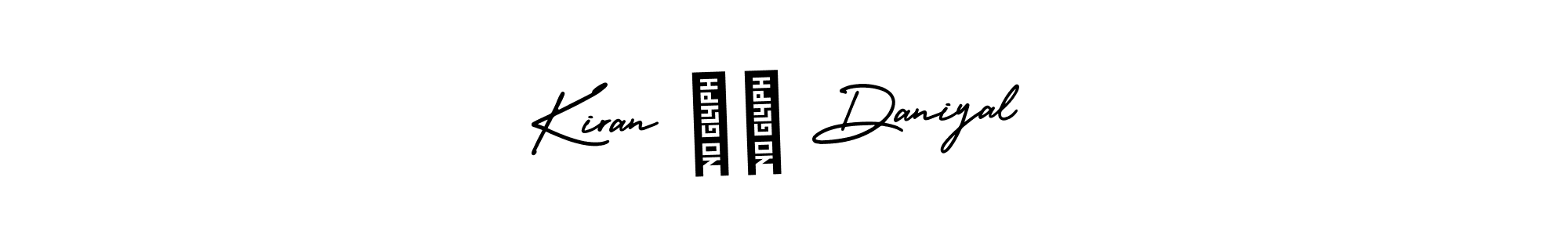 How to Draw Kiran ❤️ Daniyal signature style? AmerikaSignatureDemo-Regular is a latest design signature styles for name Kiran ❤️ Daniyal. Kiran ❤️ Daniyal signature style 3 images and pictures png