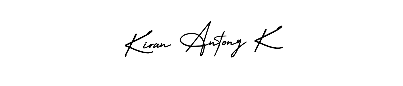 Design your own signature with our free online signature maker. With this signature software, you can create a handwritten (AmerikaSignatureDemo-Regular) signature for name Kiran Antony K. Kiran Antony K signature style 3 images and pictures png