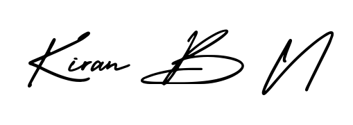 Also You can easily find your signature by using the search form. We will create Kiran B N name handwritten signature images for you free of cost using AmerikaSignatureDemo-Regular sign style. Kiran B N signature style 3 images and pictures png