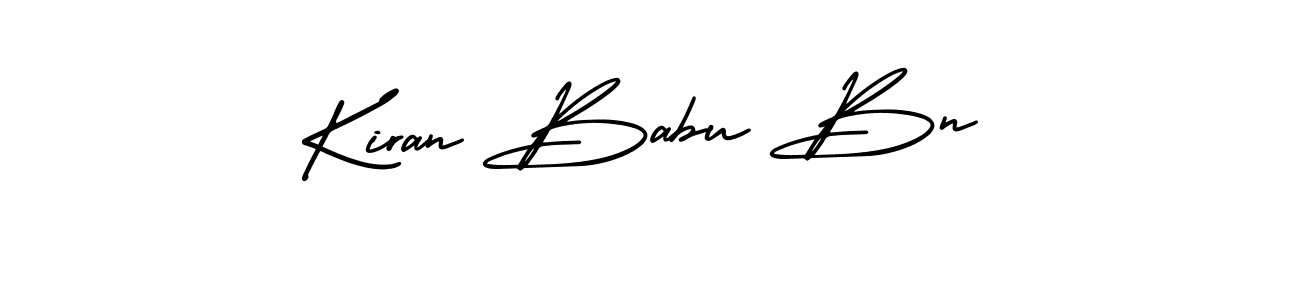 How to make Kiran Babu Bn signature? AmerikaSignatureDemo-Regular is a professional autograph style. Create handwritten signature for Kiran Babu Bn name. Kiran Babu Bn signature style 3 images and pictures png