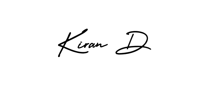 Design your own signature with our free online signature maker. With this signature software, you can create a handwritten (AmerikaSignatureDemo-Regular) signature for name Kiran D. Kiran D signature style 3 images and pictures png