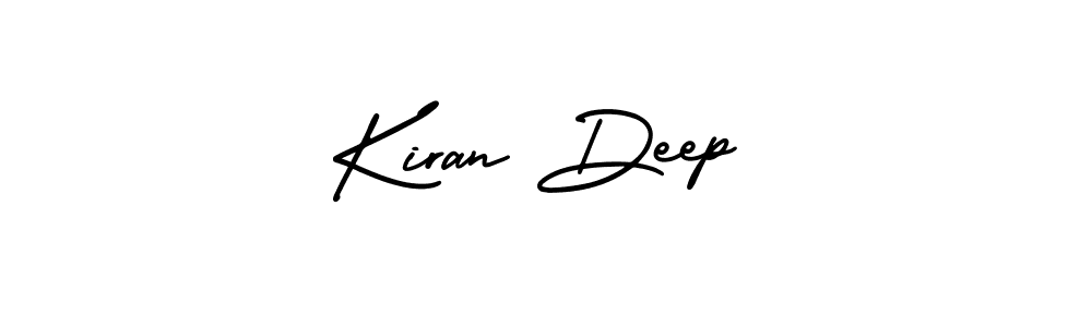 It looks lik you need a new signature style for name Kiran Deep. Design unique handwritten (AmerikaSignatureDemo-Regular) signature with our free signature maker in just a few clicks. Kiran Deep signature style 3 images and pictures png