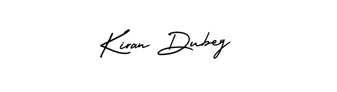 The best way (AmerikaSignatureDemo-Regular) to make a short signature is to pick only two or three words in your name. The name Kiran Dubey include a total of six letters. For converting this name. Kiran Dubey signature style 3 images and pictures png