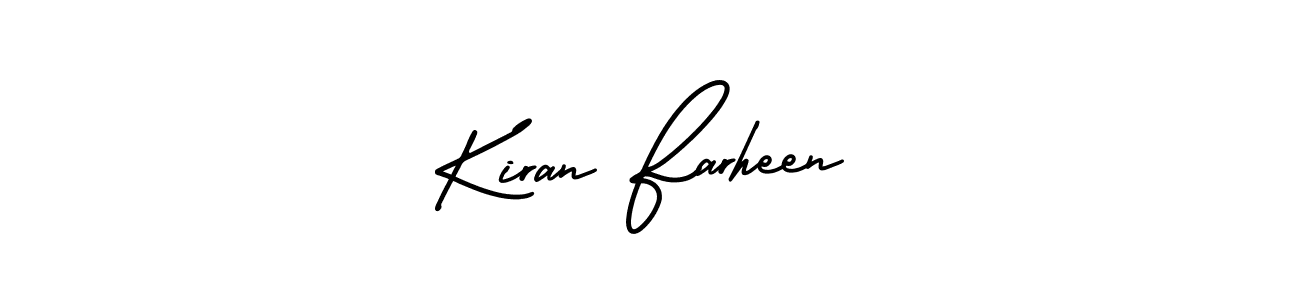 Kiran Farheen stylish signature style. Best Handwritten Sign (AmerikaSignatureDemo-Regular) for my name. Handwritten Signature Collection Ideas for my name Kiran Farheen. Kiran Farheen signature style 3 images and pictures png