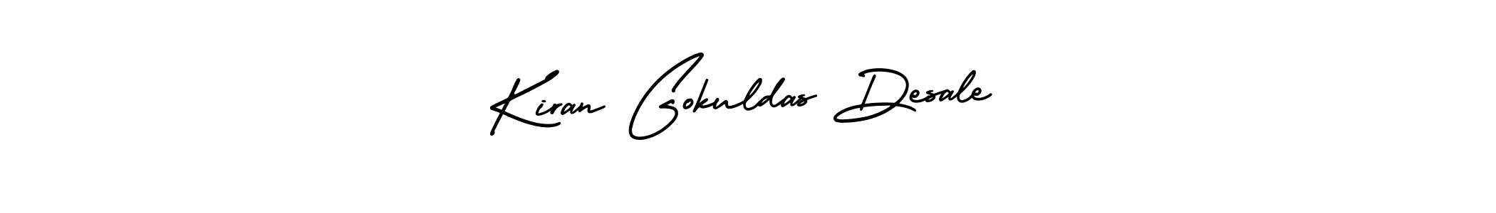AmerikaSignatureDemo-Regular is a professional signature style that is perfect for those who want to add a touch of class to their signature. It is also a great choice for those who want to make their signature more unique. Get Kiran Gokuldas Desale name to fancy signature for free. Kiran Gokuldas Desale signature style 3 images and pictures png