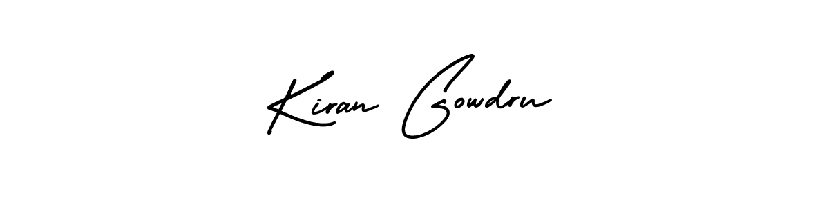 if you are searching for the best signature style for your name Kiran Gowdru. so please give up your signature search. here we have designed multiple signature styles  using AmerikaSignatureDemo-Regular. Kiran Gowdru signature style 3 images and pictures png