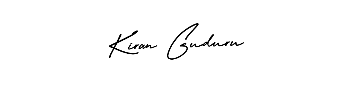 Create a beautiful signature design for name Kiran Guduru. With this signature (AmerikaSignatureDemo-Regular) fonts, you can make a handwritten signature for free. Kiran Guduru signature style 3 images and pictures png