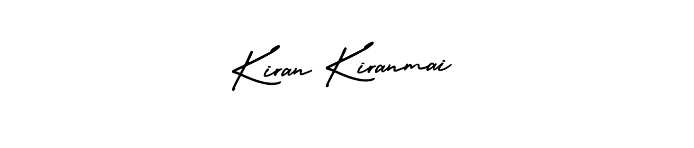 You should practise on your own different ways (AmerikaSignatureDemo-Regular) to write your name (Kiran Kiranmai) in signature. don't let someone else do it for you. Kiran Kiranmai signature style 3 images and pictures png