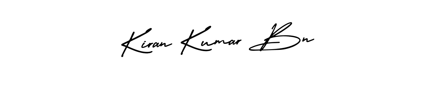 Design your own signature with our free online signature maker. With this signature software, you can create a handwritten (AmerikaSignatureDemo-Regular) signature for name Kiran Kumar Bn. Kiran Kumar Bn signature style 3 images and pictures png