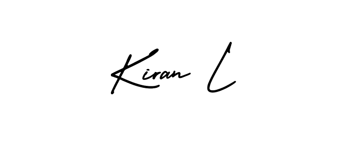 It looks lik you need a new signature style for name Kiran L. Design unique handwritten (AmerikaSignatureDemo-Regular) signature with our free signature maker in just a few clicks. Kiran L signature style 3 images and pictures png
