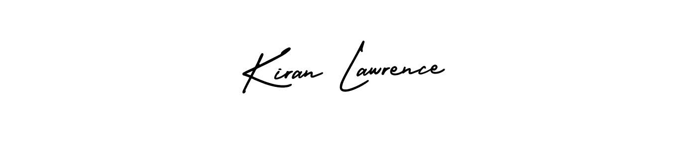 The best way (AmerikaSignatureDemo-Regular) to make a short signature is to pick only two or three words in your name. The name Kiran Lawrence include a total of six letters. For converting this name. Kiran Lawrence signature style 3 images and pictures png