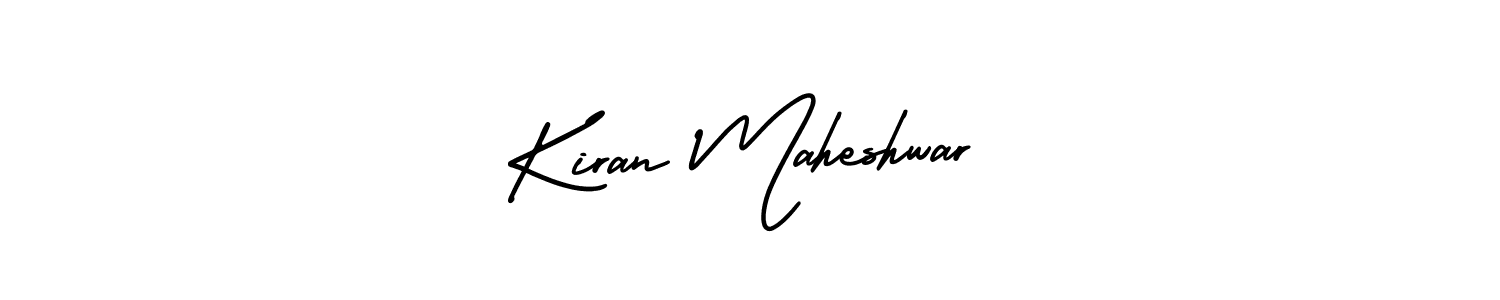 How to make Kiran Maheshwar name signature. Use AmerikaSignatureDemo-Regular style for creating short signs online. This is the latest handwritten sign. Kiran Maheshwar signature style 3 images and pictures png