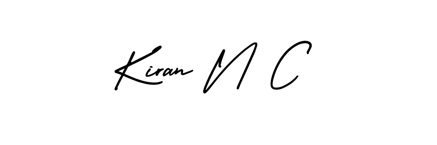 It looks lik you need a new signature style for name Kiran N C. Design unique handwritten (AmerikaSignatureDemo-Regular) signature with our free signature maker in just a few clicks. Kiran N C signature style 3 images and pictures png