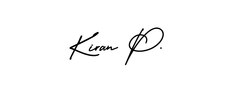 Also You can easily find your signature by using the search form. We will create Kiran P. name handwritten signature images for you free of cost using AmerikaSignatureDemo-Regular sign style. Kiran P. signature style 3 images and pictures png