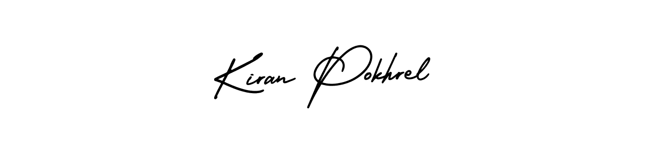 Design your own signature with our free online signature maker. With this signature software, you can create a handwritten (AmerikaSignatureDemo-Regular) signature for name Kiran Pokhrel. Kiran Pokhrel signature style 3 images and pictures png