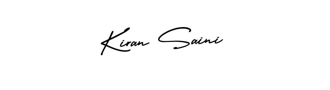 Kiran Saini stylish signature style. Best Handwritten Sign (AmerikaSignatureDemo-Regular) for my name. Handwritten Signature Collection Ideas for my name Kiran Saini. Kiran Saini signature style 3 images and pictures png