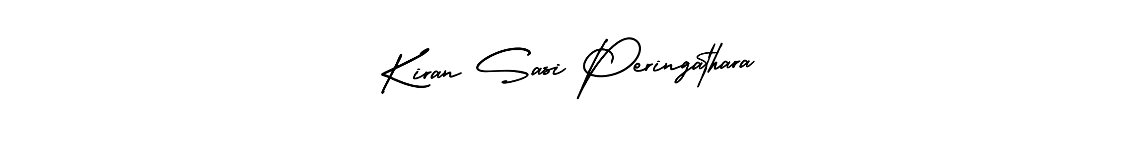 This is the best signature style for the Kiran Sasi Peringathara name. Also you like these signature font (AmerikaSignatureDemo-Regular). Mix name signature. Kiran Sasi Peringathara signature style 3 images and pictures png