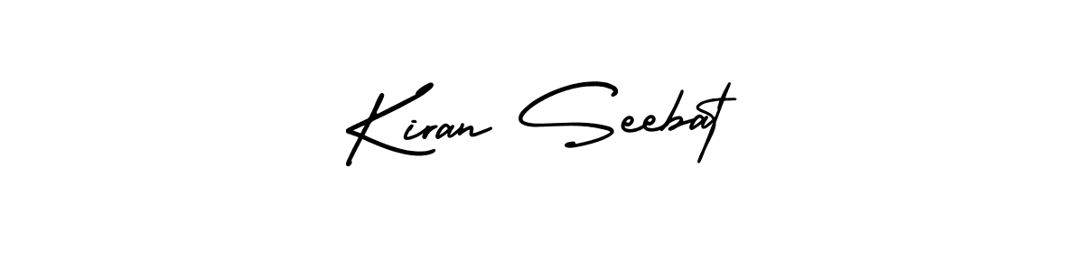 Create a beautiful signature design for name Kiran Seebat. With this signature (AmerikaSignatureDemo-Regular) fonts, you can make a handwritten signature for free. Kiran Seebat signature style 3 images and pictures png